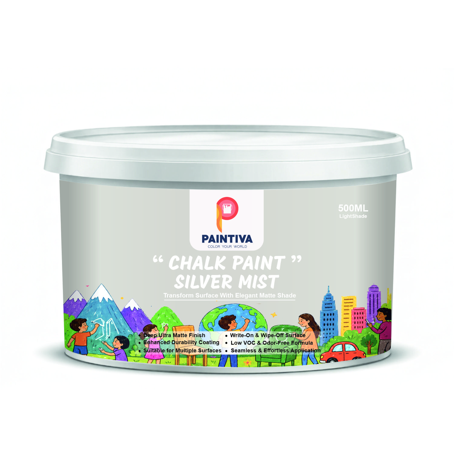 LIGHT CHALK PAINT 500ML Light Grey