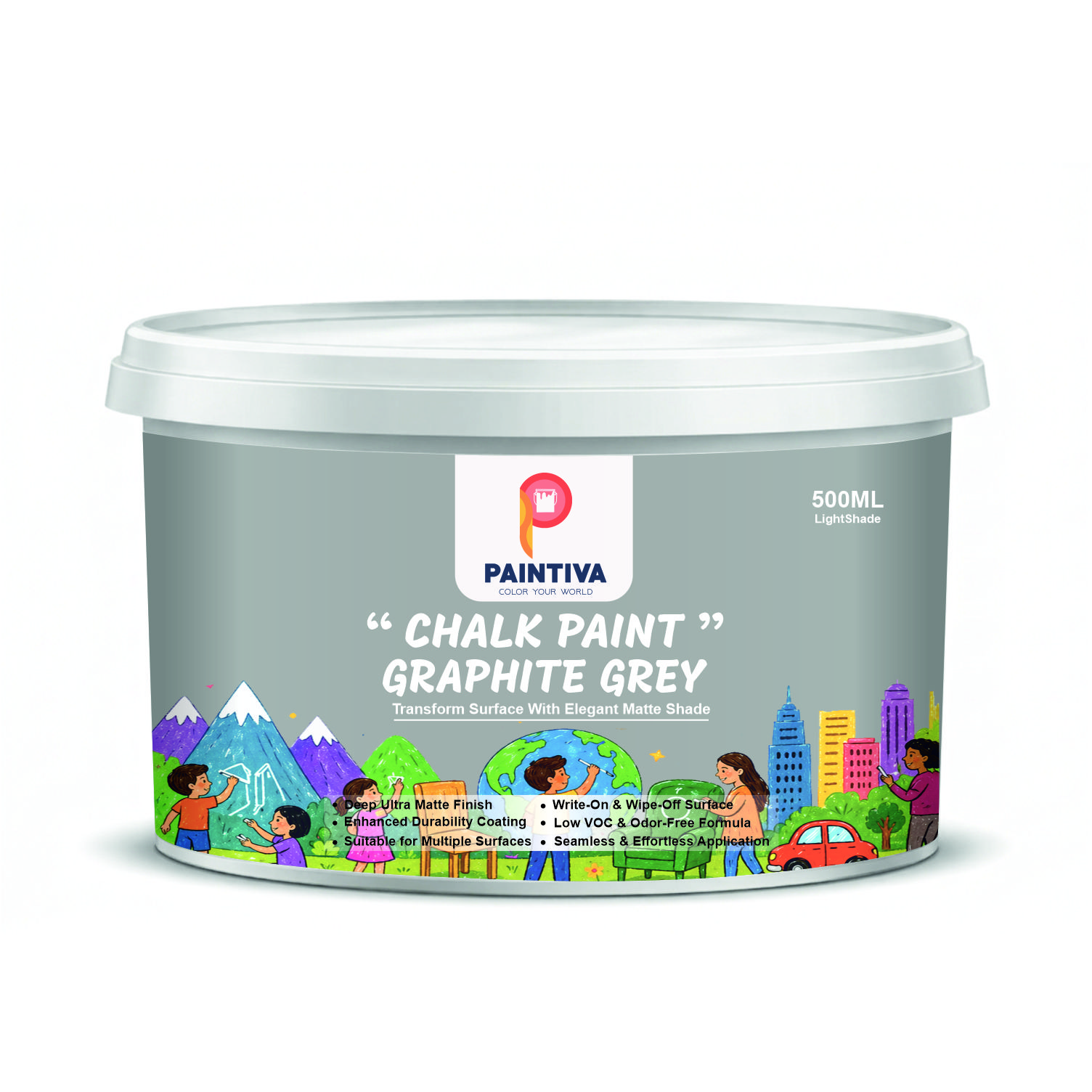 LIGHT CHALK PAINT 500ML Metallic Steel Grey